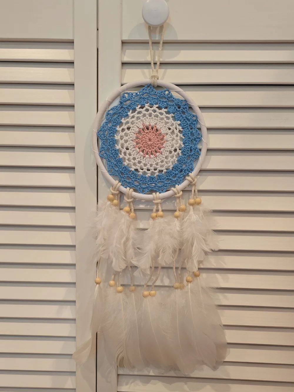 Boho Blue & Cream Dreamcatcher Wall Hanging YOU GET 4!!!